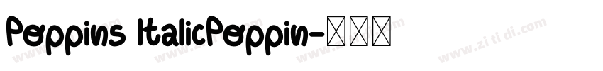 Poppins ltalicPoppin字体转换